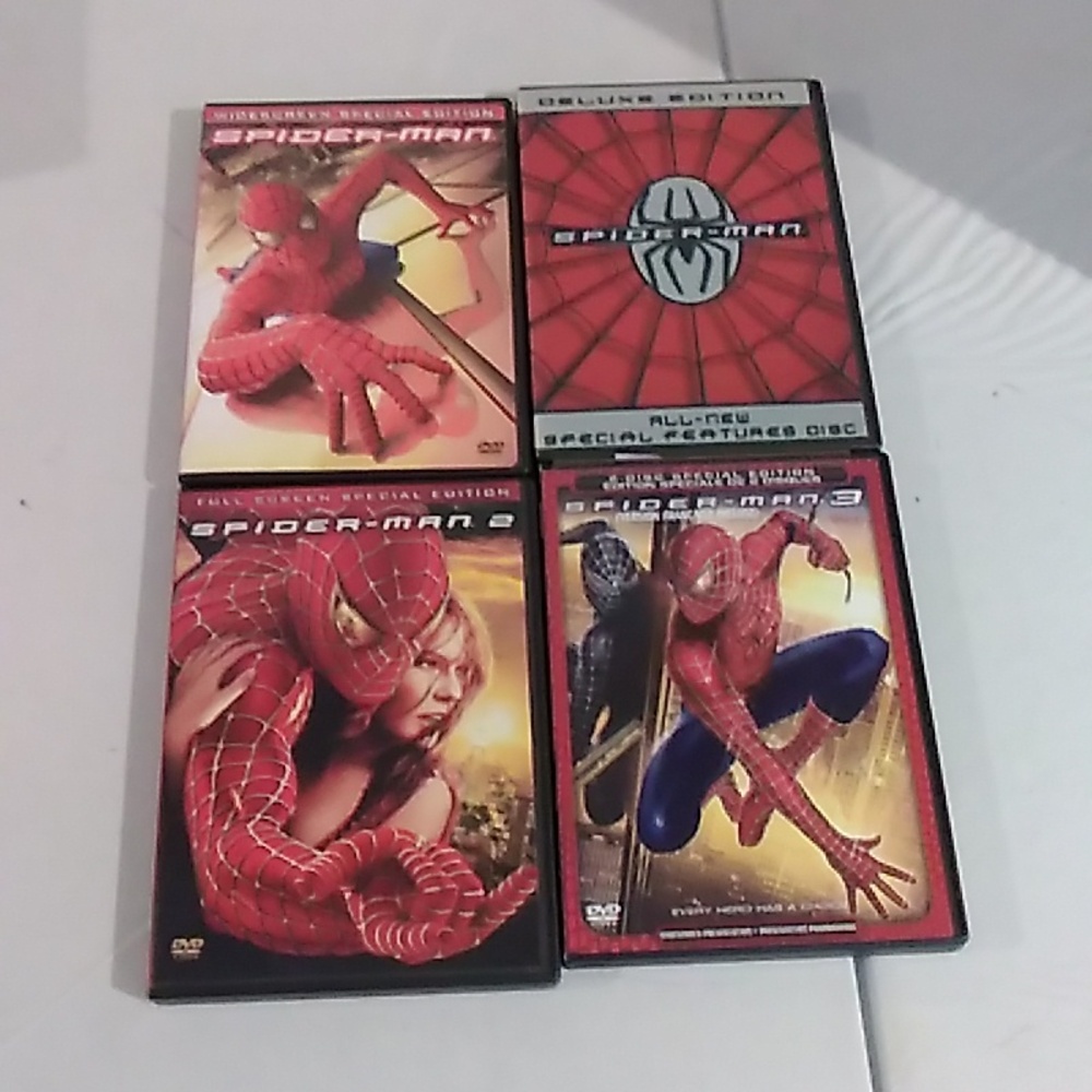 Spider-Man 1, 2 and 3 DVDS Lot of 3 Movies Plus Special Edition Disc